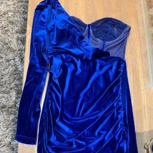 Beautiful blue velvet dress. Never worn.